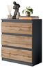 Furnica Kommode GABRIEL mit 3 Schubladen H72cm B60cm T33cm Bild 4