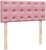 vidaXL Boxspringbett mit Matratze Rosa 120x190 cm Samt 3287703 Bild 5
