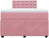 vidaXL Boxspringbett mit Matratze Rosa 120x190 cm Samt 3287703 Bild 4