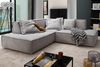 KAWOLA Sofa SAMU Ecksofa Stoff silber Recamiere links 72 x 224 x 226 cm Bild 2