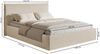 Selsey 'Softie Slim' Polsterbett 140×200 mit Bettkasten und Lattenrost, Chenille, beige Bild 5