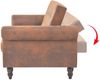 vidaXL 2-Sitzer Schlafsofa mit Armlehnen Künstliches Wildleder Braun 245584 Bild 4