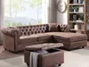Chesterfield Ecksofa Microfaser Vintage Look TOLEDO Bild 3