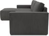 DOMO. collection Ecksofa 800 021, Couch in L-Form mit Cordstoff, Modulsofa mit Taschenfederkern, Sofa, Polsterecke, Eckcouch 273 x 172 x 85 cm (BxTxH), dunkelgrau Bild 3