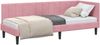 vidaXL Eckbettgestell mit Kopfteil Rosa 80 cm x 200 cm Samt 42016331 Bild 2