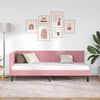 vidaXL Eckbettgestell mit Kopfteil Rosa 80 cm x 200 cm Samt 42016331 Bild 3