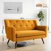 CLP Sofa Kioni Cordbezug 2-Sitzer komfortabel gepolstert bis 240 kg belastbar,orange Bild 2