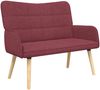vidaXL 2-Sitzer Sofa Weinrot 115 x 61 x 87 cm Stoff 42028894 Bild 2