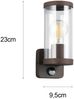 LED Außenwandleuchte Rostoptik mit Bewegungsmelder, Höhe 23cm Bild 4