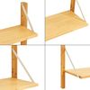 Wandregal Tingvoll 85x85x25 cm Bambus [en. casa] Bild 5