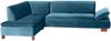 Ecksofa mit Ottomane links Kaye Bezug Samtvelours Buche nussbaum dunkel / petrol 23090 Bild 2