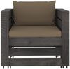 vidaXL 2-tlg. Garten-Lounge-Set mit Kissen Grau Imprägniertes Holz 3068152 Bild 3