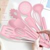 LuxusKollektion Kochbesteck-Set Küchenhelfer Set 15teilig Silikon Kochset Antihaft Rosa Bild 3