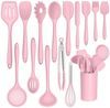 LuxusKollektion Kochbesteck-Set Küchenhelfer Set 15teilig Silikon Kochset Antihaft Rosa Bild 5