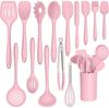 LuxusKollektion Kochbesteck-Set Küchenhelfer Set 15teilig Silikon Kochset Antihaft Rosa Bild 4
