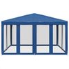 vidaXL Partyzelt mit 8 Mesh-Seitenteilen Blau 4x4 m HDPE 4010062 Bild 3