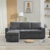 Merax Ecksofa L-förmiges Sofa, Chenille Dreisitzer Couch, links/rechts montierbar, 202 x 136 x 85 cm 1 Teile, Schlafsofa Sofa mit Armlehnenregale, Staufächern & Stauraum Bild 3