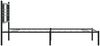 vidaXL Bettgestell mit Kopfteil Metall Schwarz 90x190 cm 376316 Bild 5