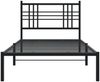 vidaXL Bettgestell mit Kopfteil Metall Schwarz 90x190 cm 376316 Bild 4