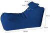 Dmora Pouf Міhck, Mehrzwecksessel, Sitzsack, Hockerhocker, Made in Italy, 70x120 h65 cm, Blau Bild 3