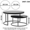 HAUSS SPOLE Couchtisch rund 2er-Satztisch Beistelltisch stapelbarer Sofatisch mit Bodenschutz (2-St) Bild 3