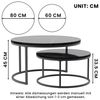 HAUSS SPOLE Couchtisch rund 2er-Satztisch Beistelltisch stapelbarer Sofatisch mit Bodenschutz (2-St) Bild 4