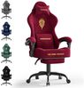 Huracan Gaming-Stuhl Massage Gaming Sessel mit Fußstütze 90-135° Rückenlehne einstellbar, Bürostuhl Ergonomisch,Verstellbarem Lenden- & Kopfkissen,mit Fußstütze Bild 5