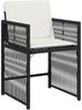vidaXL Gartenstühle mit Kissen 4 Stk. Schwarz Poly Rattan 365034 Bild 4