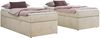 Boxspringbett 90x200 Polsterbett ZERO 90 Einzelbett ohne Kopfteil, inkl. Stauraum & Multipocket-Matratze, Hotelbett - Beige Velvet - H3 - Topper Visco Bild 4