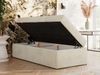 Boxspringbett 90x200 Polsterbett ZERO 90 Einzelbett ohne Kopfteil, inkl. Stauraum & Multipocket-Matratze, Hotelbett - Beige Velvet - H3 - Topper Visco Bild 3