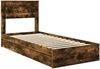 vidaXL Aufbewahrungsbett Geräucherte Eiche 100 x 200 cm Holzwerkstoff 3409936 Bild 4