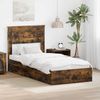 vidaXL Aufbewahrungsbett Geräucherte Eiche 100 x 200 cm Holzwerkstoff 3409936 Bild 1