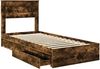 vidaXL Aufbewahrungsbett Geräucherte Eiche 100 x 200 cm Holzwerkstoff 3409936 Bild 5