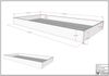Bettschublade FORREST 195,2 x 16,6 x 94 cm Buche Weiß Bild 3