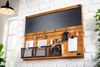 Alltagshelfer Wandboard MURAL 80cm Pinie Kreidetafel Haken Schlüsselbrett Bild 2