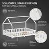 ML-DESIGN Spielbett Hausbett Kinderbett inkl. Lattenrost kreativ Bodenbett für Kinder, Abenteuerbett ohne Matratze 140x200 cm Holzbett Weiß Kiefer Bettgestell Bild 3