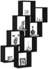 vidaXL Wandregal Schwarz Eichen-Optik 90 x 15 x 119,5 cm Holzwerkstoff 862650 Bild 3