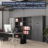 Metallschrank abschließbar DANIEL - Zahlenschloss, 5 Ebenen | Aktenschrank Büroschrank Stahl Mehrzweckschrank Werkstatt Werkzeugschrank, 185x90x40cm Anthrazit Bild 3