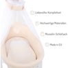 FabiMax Stubenwagen Natur, 2 in 1 Musselin / Waffelpiqué Komplettset Creme mit Schlafsack Bild 2