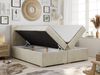 Boxspringbett mit 2 Bettkästen, Matratze und Topper, Polsterbett - ALLY - 200x200cm - Beige Velours - H4 Bild 2