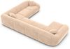 XXL Samtstoff Wohnlandschaft Solmare - Samtstoff - beige - Links Bild 4