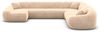 XXL Samtstoff Wohnlandschaft Solmare - Samtstoff - beige - Links Bild 3