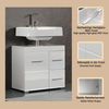 trendteam smart living - Amanda - Waschbeckenunterschrank - Weiß/Weiß Hochglanz - Waschtisch mit 1 Tür, 1 Einlegeboden, 2 Schubkästen Vollauszug – (BxHxT) 60 x 56 x 34 cm - Unterschrank mit Schubladen Bild 2