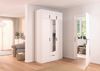 Rauch Möbel Lagoa, Kleiderschrank, Garderobe für Schlafzimmer, Kinderzimmer, Jugendzimmer 6-türig, mit Spiegel, 2 Schubladen, Farbe Weiß, Breite 136 Bild 2