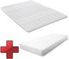 Kaltschaummatratze CloudComfort Premium 90x200 cm, Höhe 15 cm, Härtegrad H2/H3 + CloudComfort Viskoelastik Komfort-Schlaf-Kissen 40x80 cm Bild 1