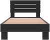 vidaXL Bettgestell Schwarz 90x200 cm Holzwerkstoff und Metall 845742 Bild 4