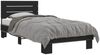 vidaXL Bettgestell Schwarz 90x200 cm Holzwerkstoff und Metall 845742 Bild 2