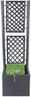 Poly-Rattan Rankgitter HWC-D76, Pflanzkasten Rankhilfe, 142x43x43cm ~ anthrazit Bild 3