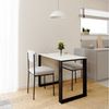 AKKE Esstisch, Esszimmertisch LOFT Schwarze Beinen Küchentisch Bürotisch 2mm-PVC Bild 5