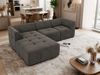 Modernes Wohnzimmer Sofa VORITA 3M L Freistehendes Ecksofa, L-Couch, Gepolstertes Sofa, Wellenfedern - Dunkelgrau Velvet - Links Bild 4